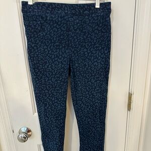 Spanx Leopard Jean-ish Leggings. Small